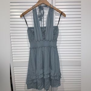 Forever 21 Teal Halter Dress Medium